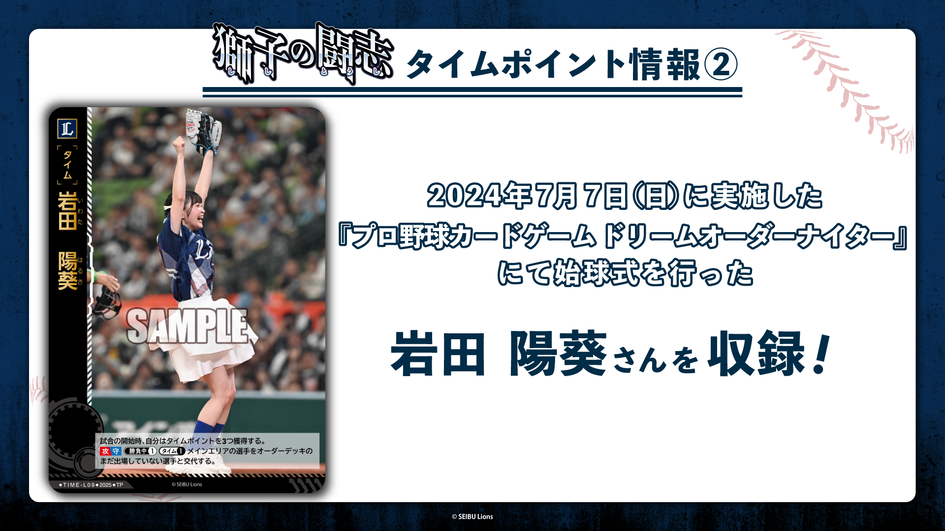 球団ブースター 埼玉西武ライオンズ「獅子の闘志」 - PRODUCTS